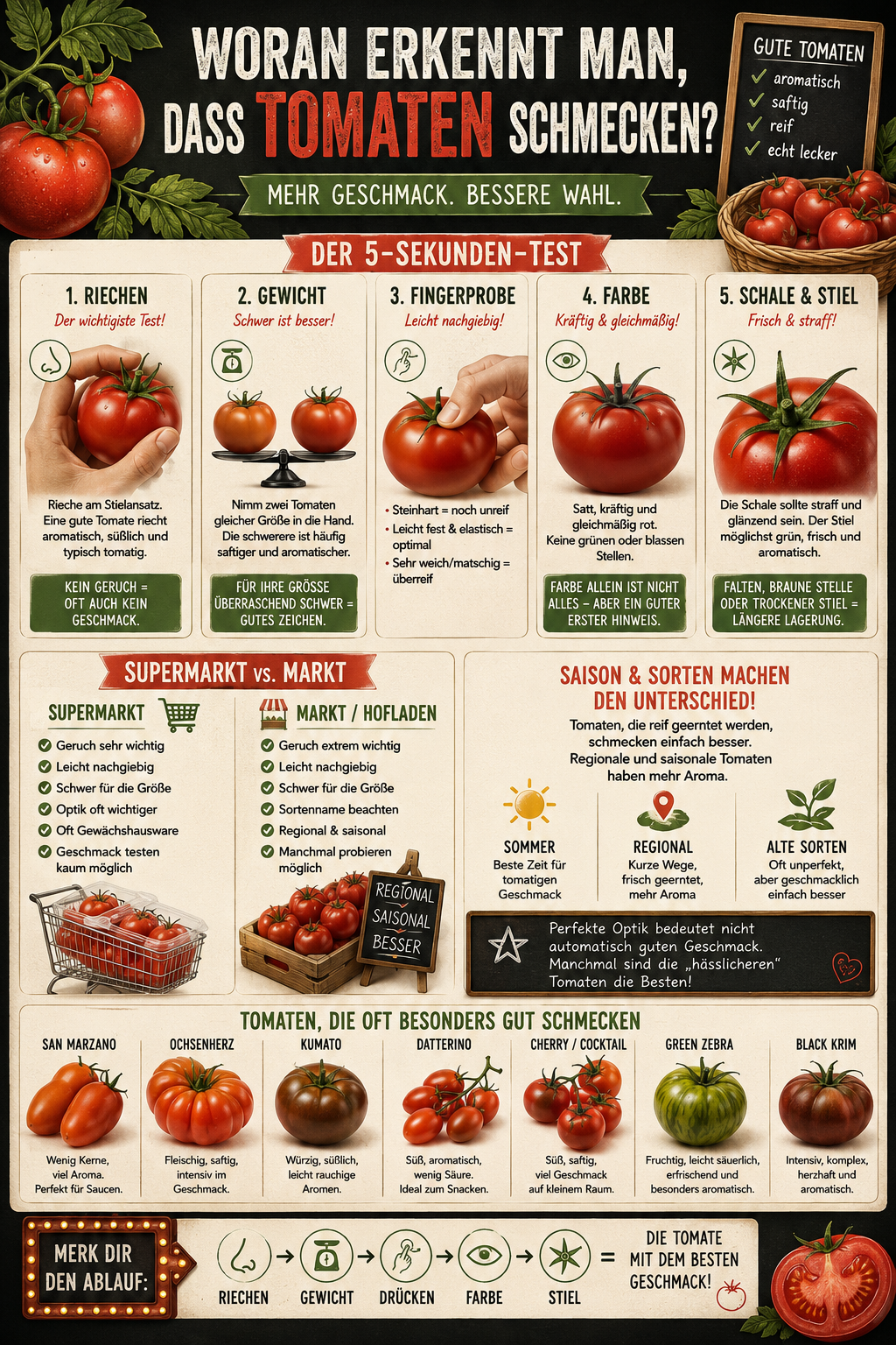 Woran erkennt man gute Tomaten?