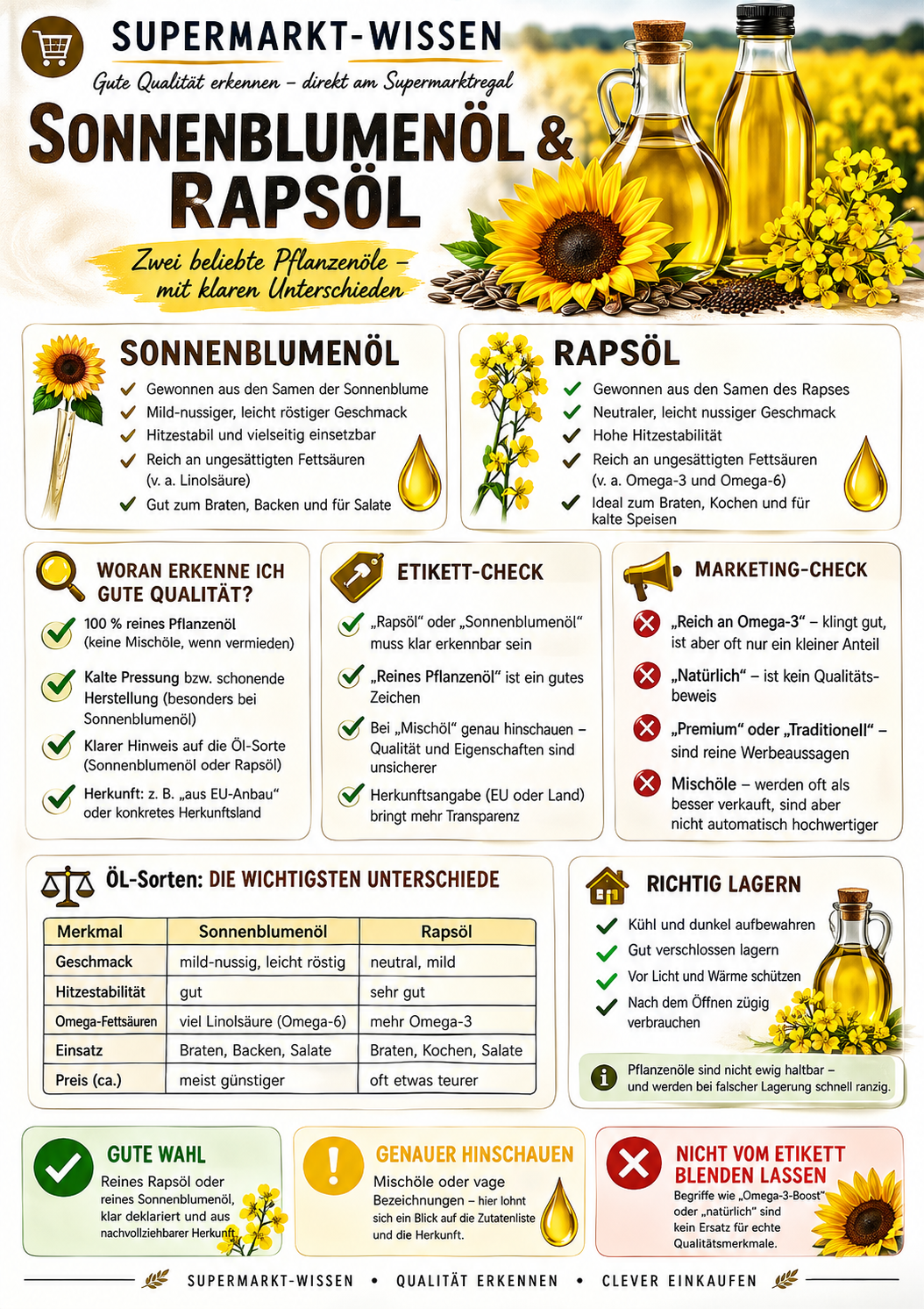 Einkaufsberater Sonnenblumenöl