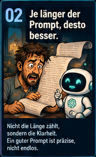 Kurzfassung Mythos 02: Je länger der Prompt, desto besser